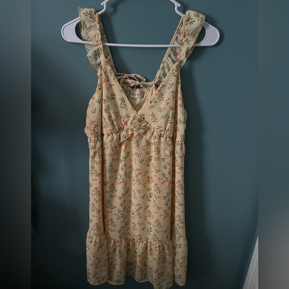Altar’d State yellow floral medium dress